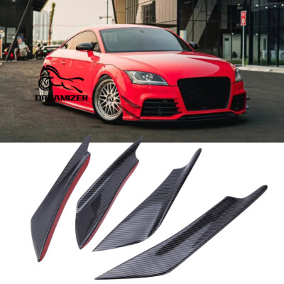 4X Auto Front Stoßstange Flaps Spoiler Splitter Flügel für Audi TT TTS 8N MK2