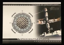 STS ATLANTIS TOPPS HERITAGE AUTHENTIC FLOWN IN SPACE SILVER BAY LINER CARD