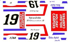  19 Dale Earnhardt Belden Asphalt Chevy 1/64th Scale Slot Car Waterslide Decals