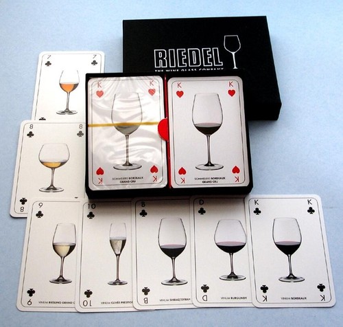 Illustrated Playing Cards of Riedel Wine Glassware Set of 2 Decks New - Picture 9 of 9
