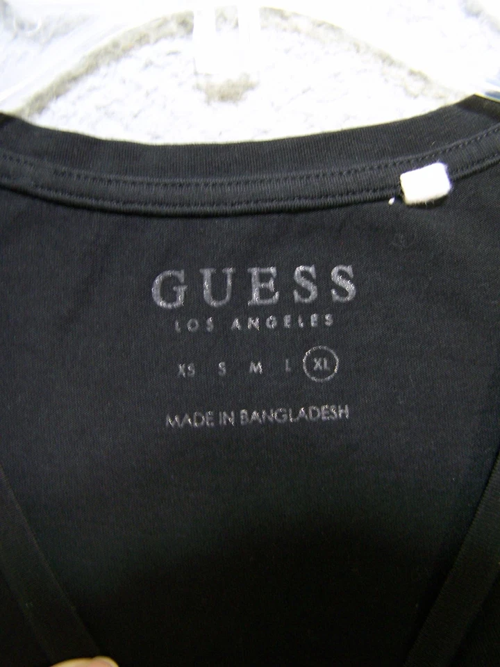 Guess Top Youth XL Black Graphic Logo Sides Cap Sleeves Stretch School Girls - Image 4 of 4