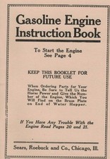 Gasoline Engine Instruction Book Gas Engine Motor Manual Spark Plug Flywheel