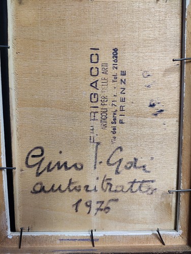 Quadro Gino Paolo Gori Autoritratto 1975 - Foto 7 di 7
