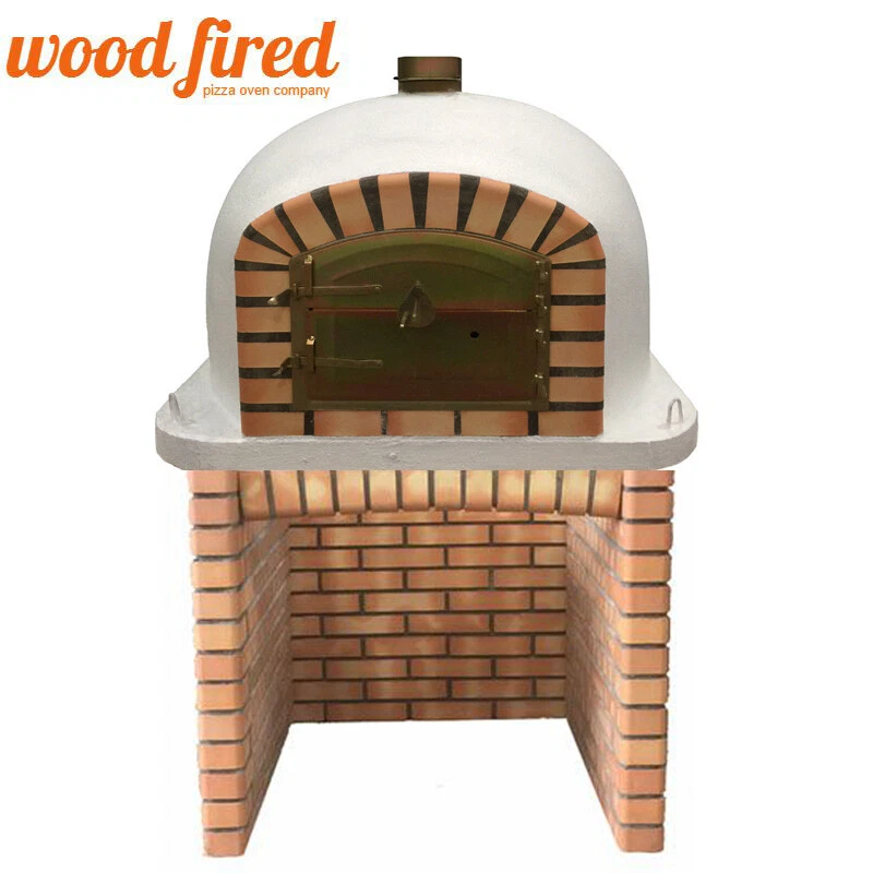 brick outdoor wood fired Pizza oven 100cm white Deluxe model with matching  stand | eBay