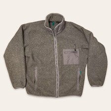 1990s Vintage Patagonia Fleece Classic Retro Jacket Gray MADE IN USA • VERY RARE