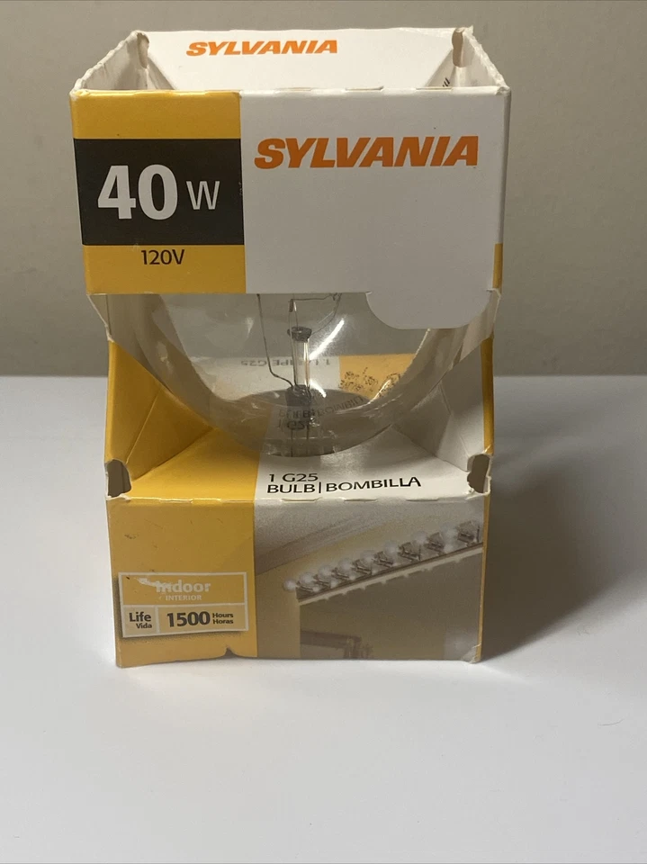 Sylvania 40 Watt Decor Light Bulb Globe G25 1500 Hrs 120-125V S84533 - Image 3 of 4