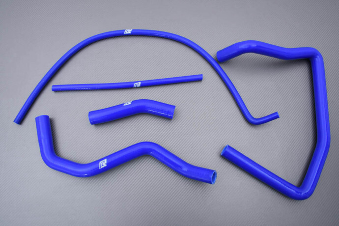 Manchons silicone bleu radiateur Suzuki Hayabusa 1300 pour sorties route et circuit