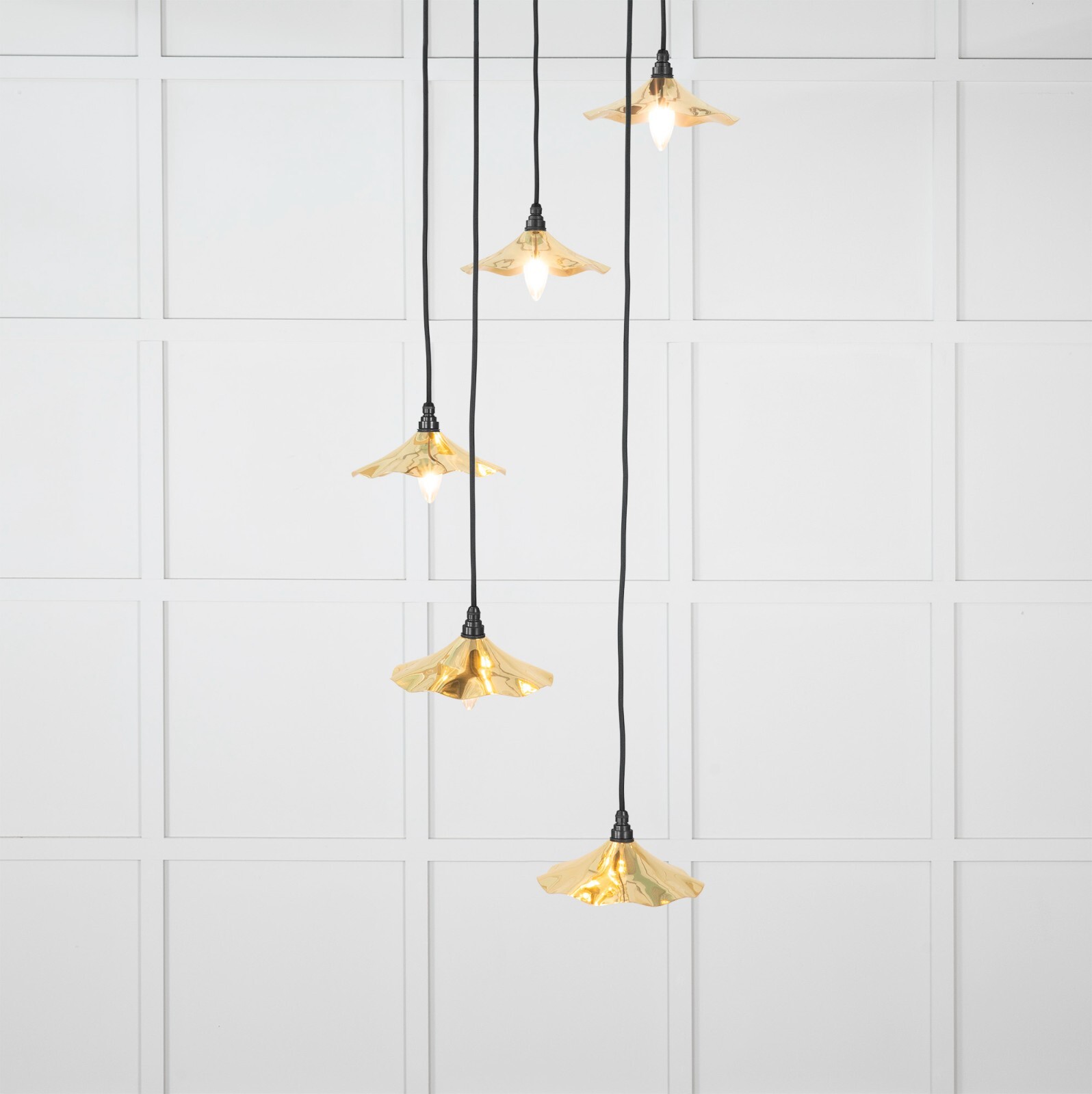 From The Anvil 49745 Smooth Brass Flora Cluster Pendant