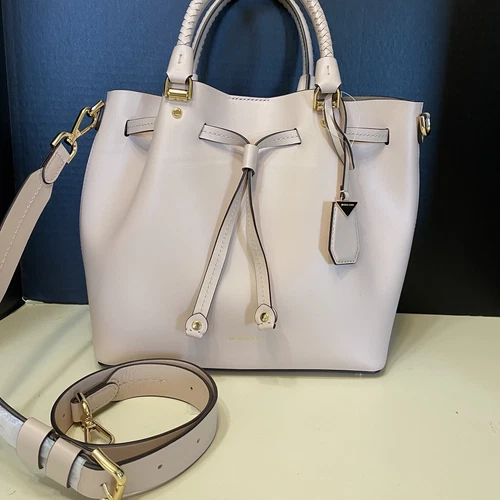MICHAEL KORS Blakely Medium Bucket Bag Crossbody PALE PINK  Leather NEW $398