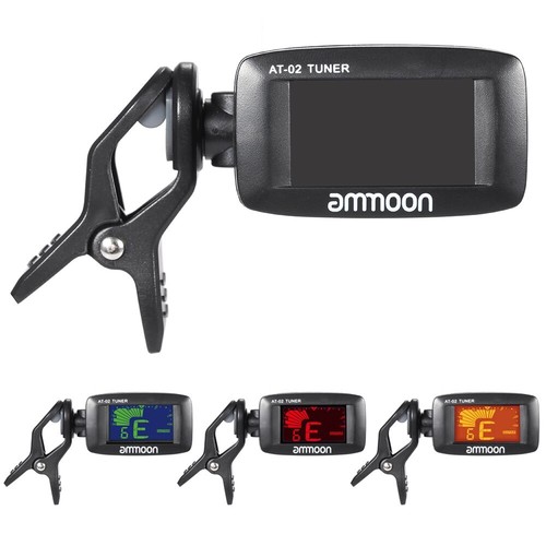 Ammoon AT-02 Top Guitar Tuner Clip On Tuner Universal Digital Electric Tuner - Picture 4 of 13