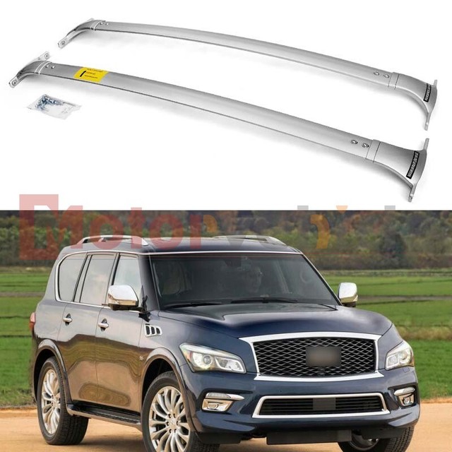 Silver Car Roof Rack Fit For Infiniti QX56 QX80 20112021 Set Storage Cross Bar eBay