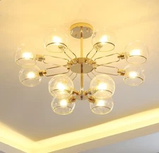 LED Glass Modern Chandelier Ceiling Light Living Room Lighting Fixtures Lamp Yc