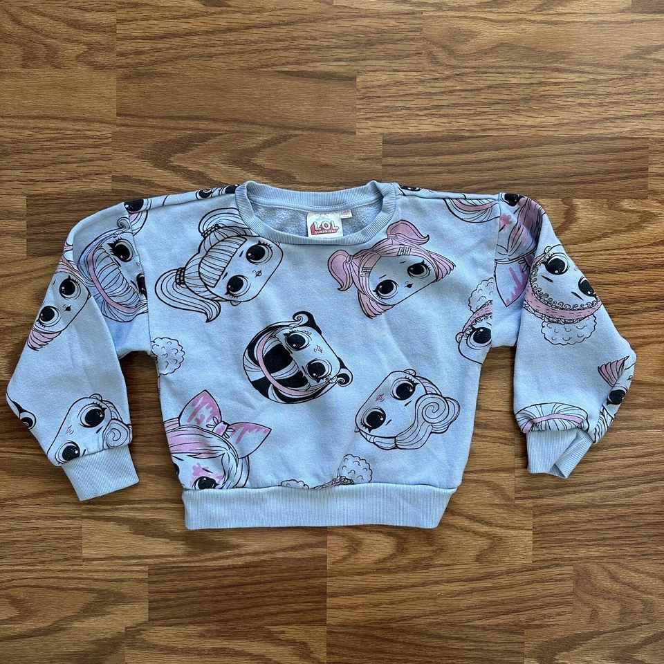 Lote de 2 peças LOL Surprise Jumping Beans meninas 6 6X leggings moletom cropped em excelente estado usado! - Imagem 2 de 4