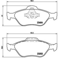 Brembo BremsbeläGe BremsklöTze Vorne FüR Ford Fiesta V Jh_ Jd_ 1.25 16V P 24 055
