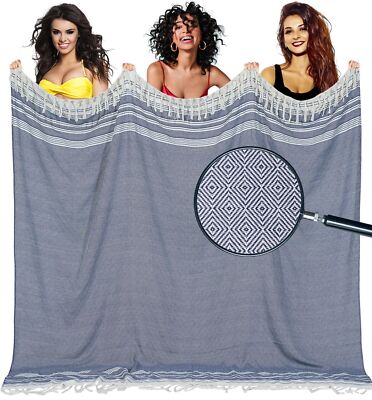 Oversized Turkish Beach Towel Blanket Cotton Giant XL Sandproof