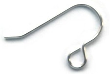 32 Qty. Ear Wire with Backside Loop .925 Sterling Silver Fish Hooks Earwires