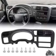 Dash Trim Bezel Cover Black New Fit For 98-04 Chevy Blazer Jimmy Sonoma S10