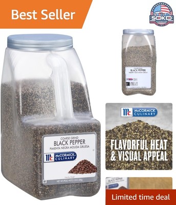 Bulk Coarse Black Pepper lb Container Culinary Essential with
