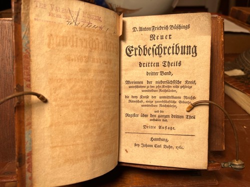 HTF 1760 5 Vols Europe Geography German Anton Friderich Büsching Deutsch Leather - Picture 12 of 12