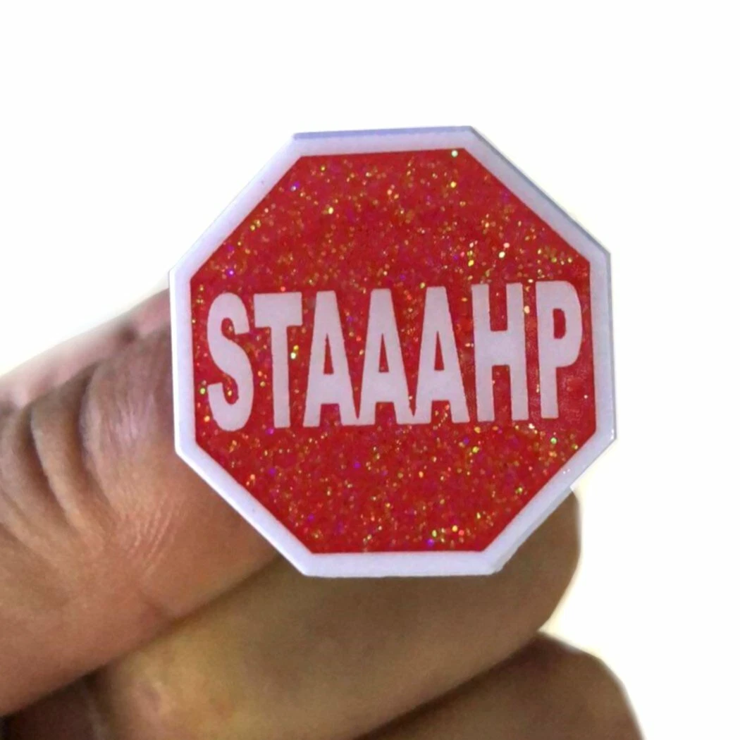 Staaahp Enamel Pin/Rahn Stahp/Jersey Shore/Sammi Sweetheart/Meme Enamel Pin  | eBay