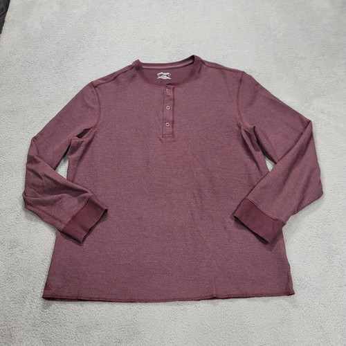 Untuckit Shirt Mens Large Jam Purple Schrock Henley Long Sleeve Cotton Modal - Picture 3 of 10