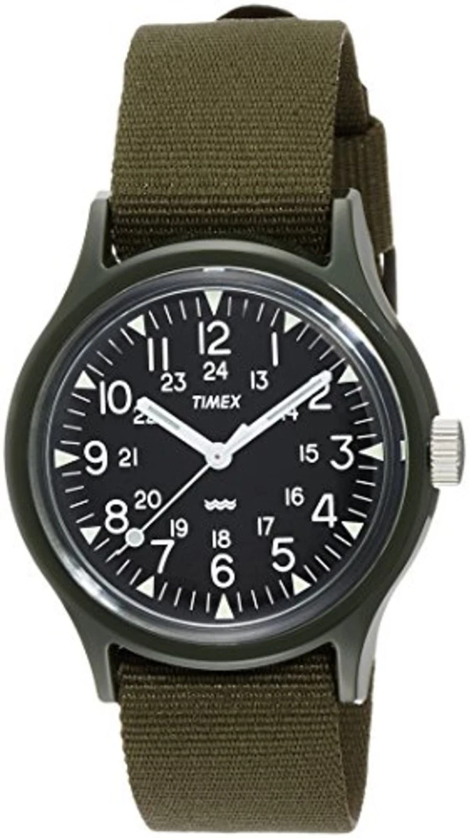 TIMEX Original Vietnamese Camper 36mm Black dial Khaki Nylon