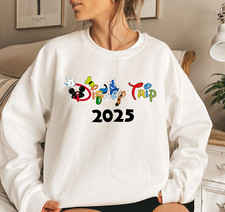 Disney Trip 2025 Character Sweatshirt, Mickey Friends Family Vacation Hoodie