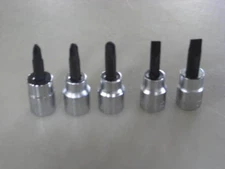 NEW 5-pc 3/8"-dr SCREWDRIVER BIT SET, by BLACKHAWK by PROTO