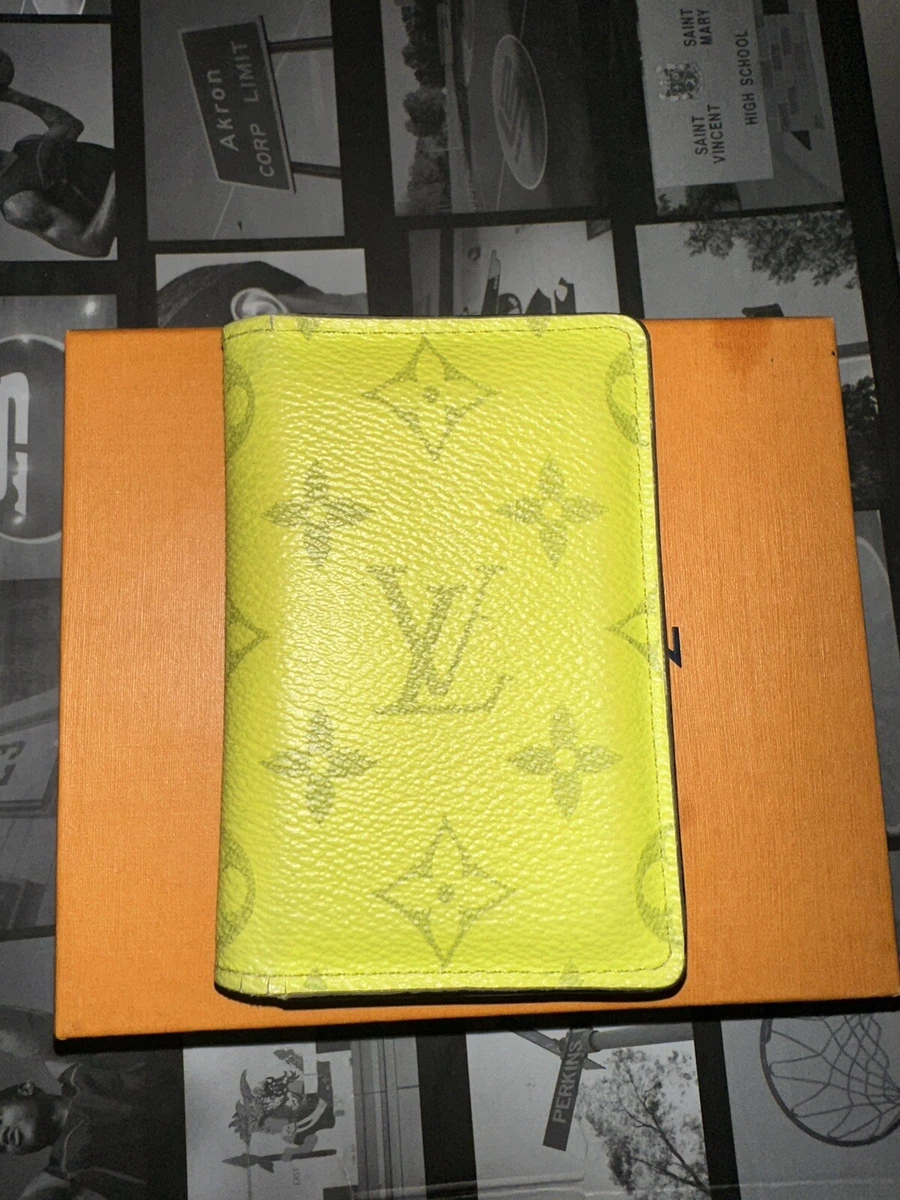 neon yellow louis vuitton wallet