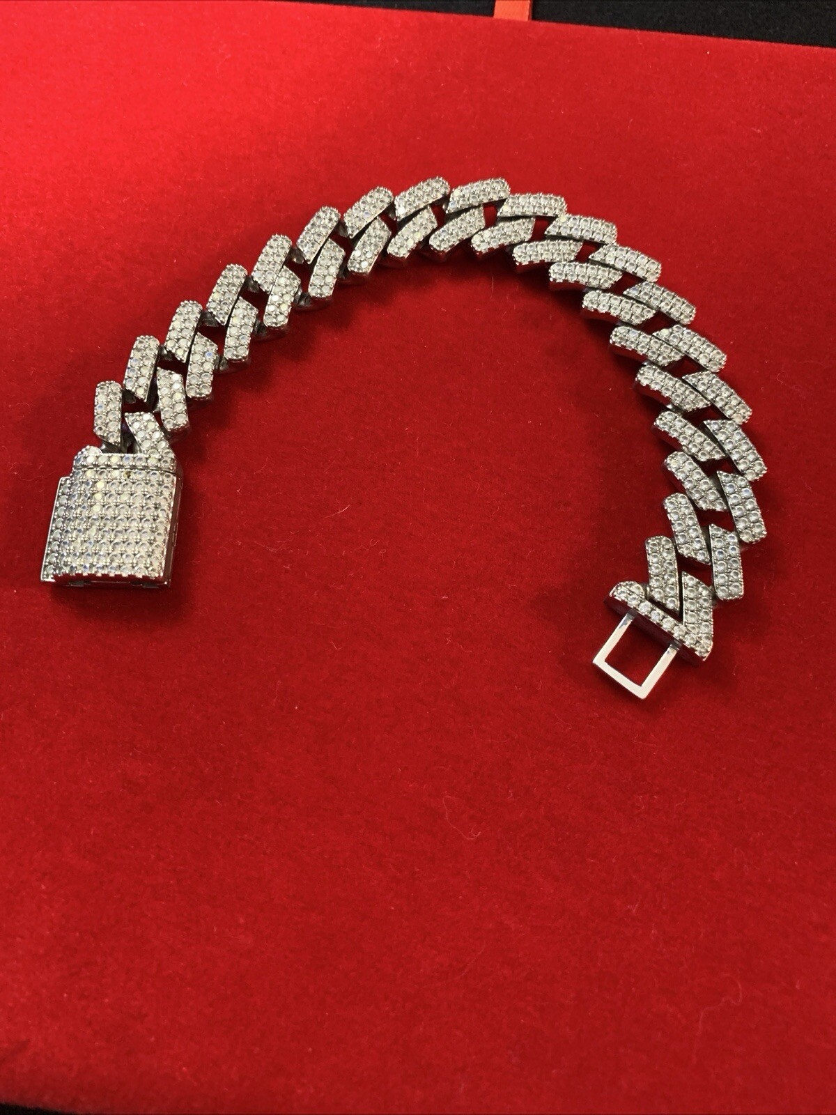 925 Sterling Silver 13.5mm Cuban Link Chain Bracelet 7"-10" For Men Boys Women E - Foto 10