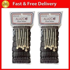 14 Pc Vintage Style Hair Roller Medium BRUSH ROLLERS PINS Mesh Hair Curlers wi
