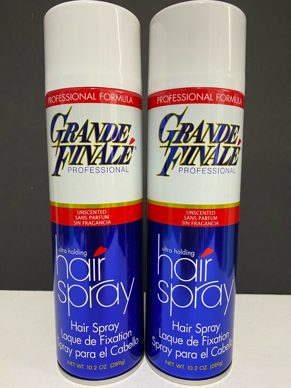 Grande Finale UNSCENTED Ultra Holding Hair Spray 10.2 oz (Pack of 2