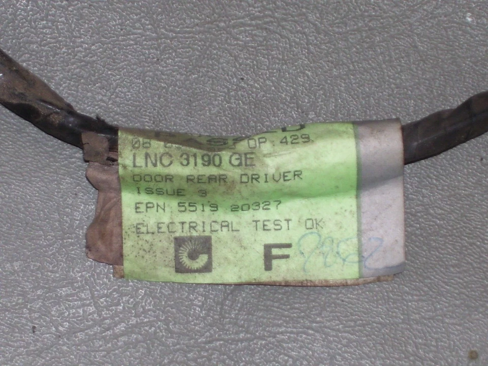 Jaguar xj8 1998 original puerta trasera izquierda arnés de cables telar LNC3190GE Foto 2 de 4