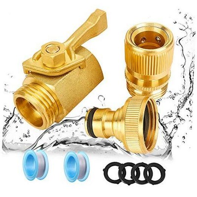 Garden Hose Quick Connect,with Brass Garden Hose Shut Off
