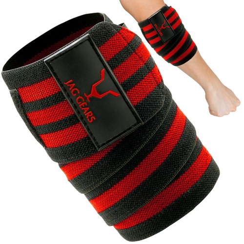 Jag Elbow Straps, Elastic Elbow Sleeves, Elbow Support Wraps Pair Weightlifting - Picture 9 of 31