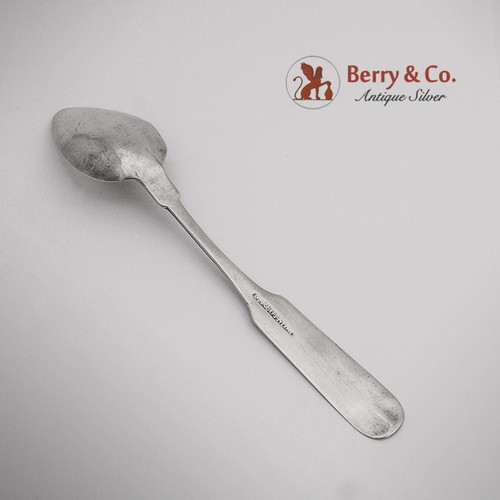 American Coin Silver Coffee Spoon M Quimby 1810 - Picture 3 of 4