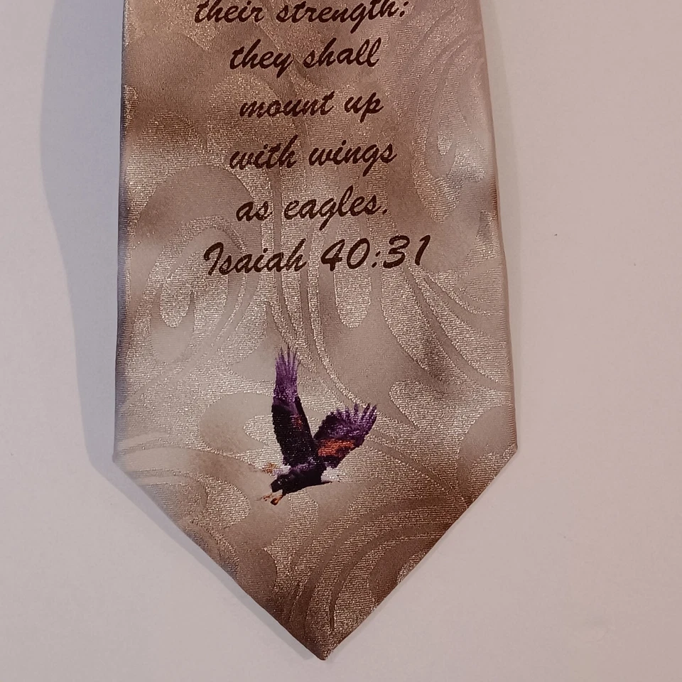 Corbata Gospitalidad Hombres Águilas Religiosas Cita Bíblica Elevada Foto 4 de 4
