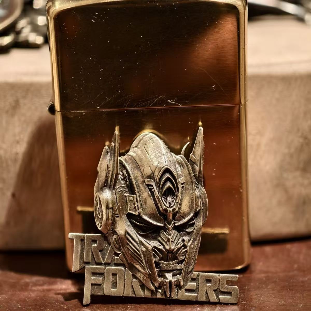 1 piece Brass Transformers Optimus Prime sticker suitable for ZIPPO