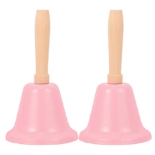 2 Pcs Single Row Hand Bell Iron Farmhouse Dinner Call Service Desk Bells