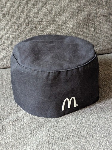 Cappello Berretto McDonald's Nero Crew Chef Teschio - Cinghia Regolabile Schienale - Foto 1 di 9