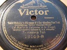 1923 PHIL NAPOLEON Jules Levy TENNESSEE TEN Waitin for Evening Mail VICTOR 19109