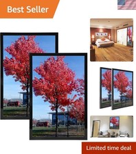 Brand New 8.5x11 Picture Frame Set of 2, Black, Modern Style