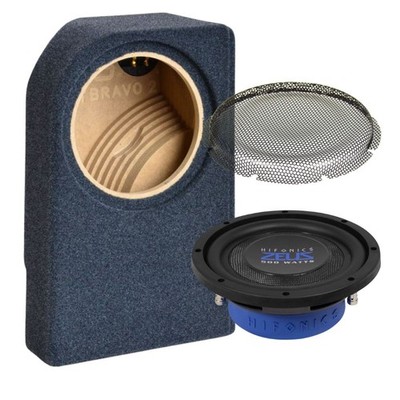 Subwoofer für Fiat Bravo 2 - Hifonics Zeus ZST8D4 20cm Bass + Woofer Gehäuse