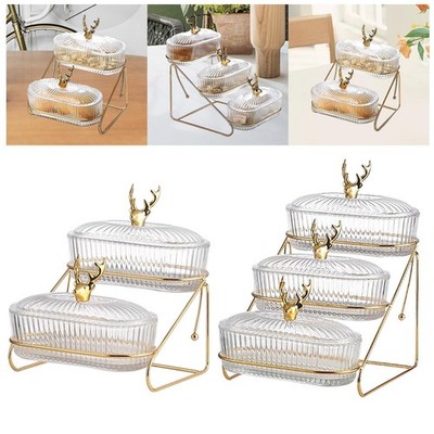 Trockenobstschale Serviertablett Organizer mit Eisengestell Obstschalen Nordic