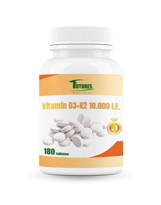 FUTURES NUTRITION 10000 I.E Vitamin D3 K2 Hochdosiert | Vegan 1 g (1er Pack) 