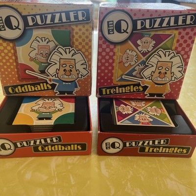 EIN -Q. IQ Puzzler X2 Oddballs & Treingles ,cheatwell Games England Vintage