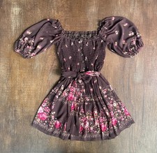 LIZ LISA Japanese Floral Puff Mini Dress