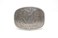 Rope Edge Western Sunflower Belt , 1.5'' Removable Western Buckle Men Women