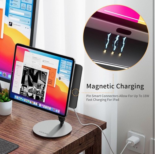 LULULOOK Magnetic Wireless Charging Stand for iPad Pro 13" M4 (2024) - Afbeelding 4 van 10