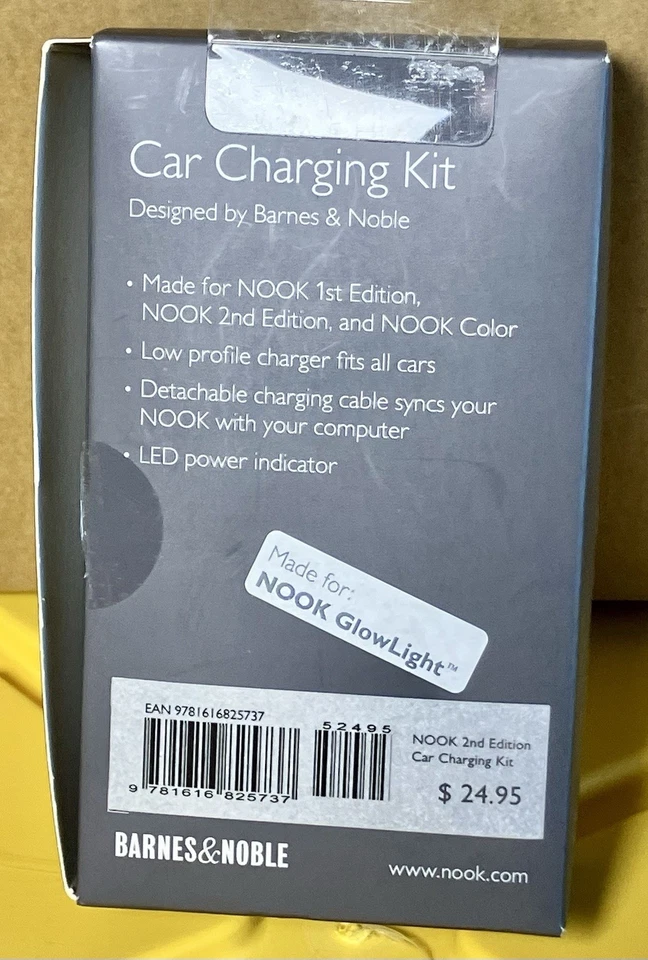Barnes & Noble Nook Car Charging Kit NIB - Image 2 of 3